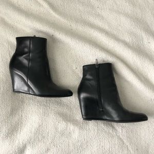 Via Spiga wedge booties 7.5/37.5 black